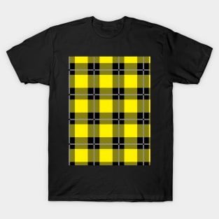 Yellow and Black Flannel-Plaid Pattern T-Shirt